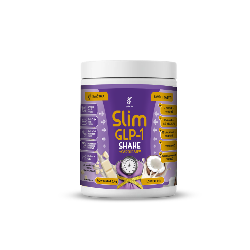 Slim GLP-1 Shake snack with coconut - white chocolate flavor - Golden-life.cz Slim GLP-1 Shake snack with coconut - white chocolate flavor - Golden-life.cz