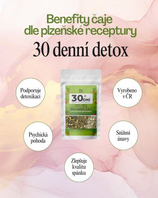 Každý den začíná novou příležitostí cítit se lépe. Detoxikační čaj 30 dní je směs pečlivě vybraných bylin, které podporují...