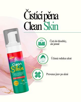 Clean Skin. Jemná, nadýchaná čisticí pěna, která z pleti udělá to nejlepší možné plátno pro tvou skincare. Odstraní...